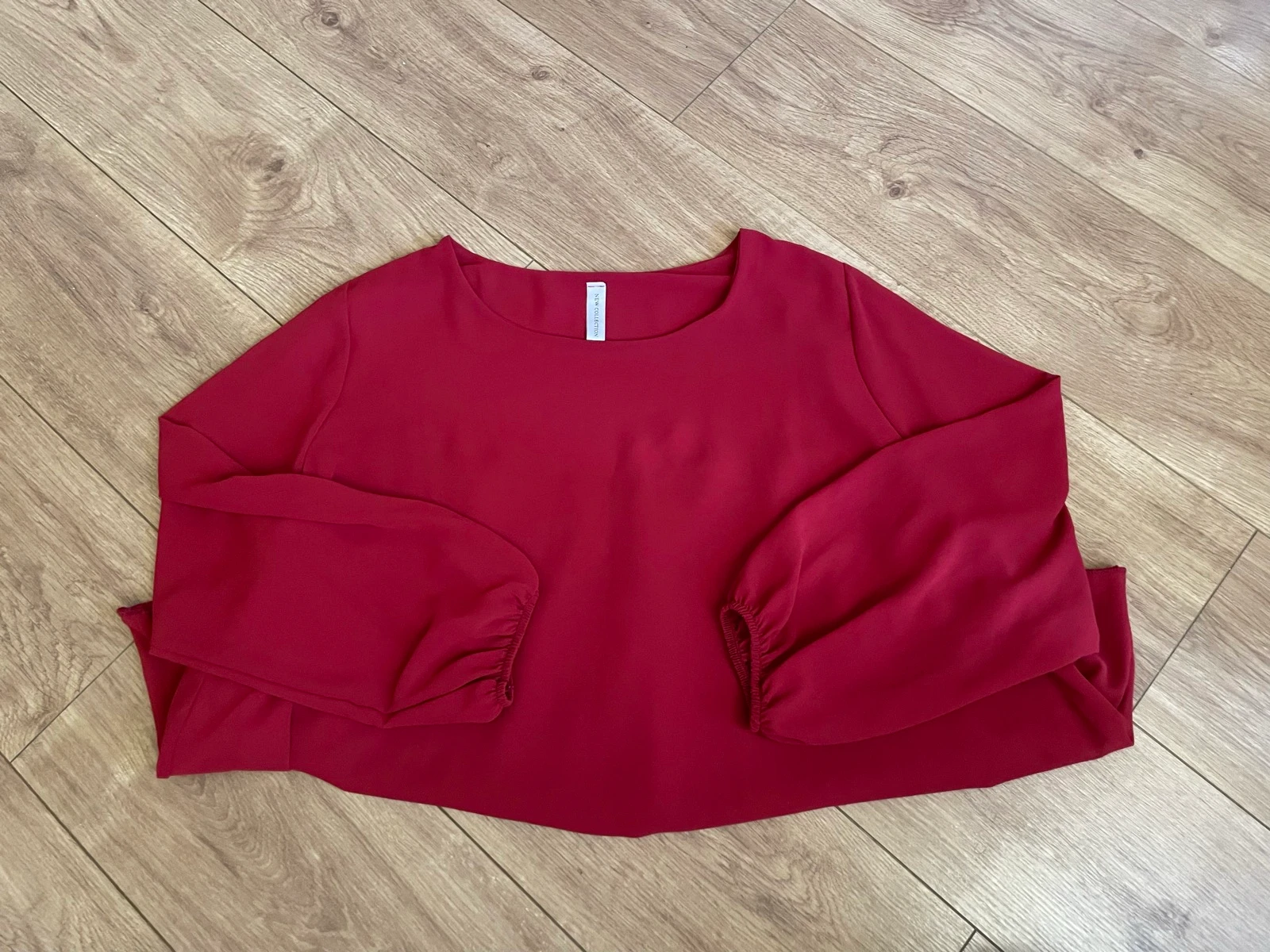 Blusa manga larga tecido fluido – photo 4